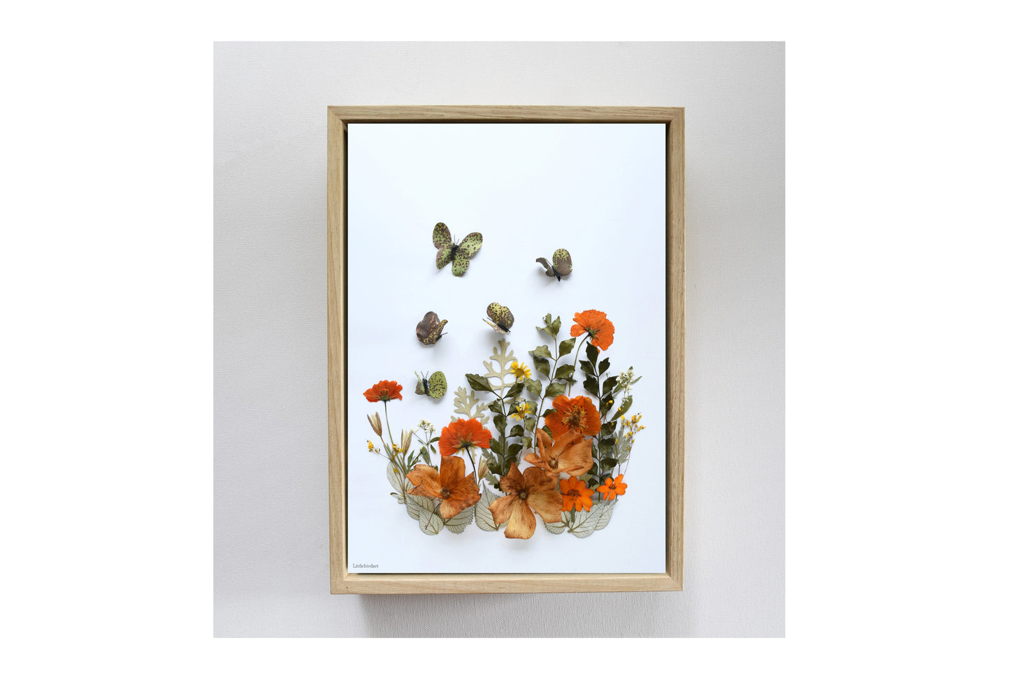 Nature Art print 'Butterflies in Orange Fields'