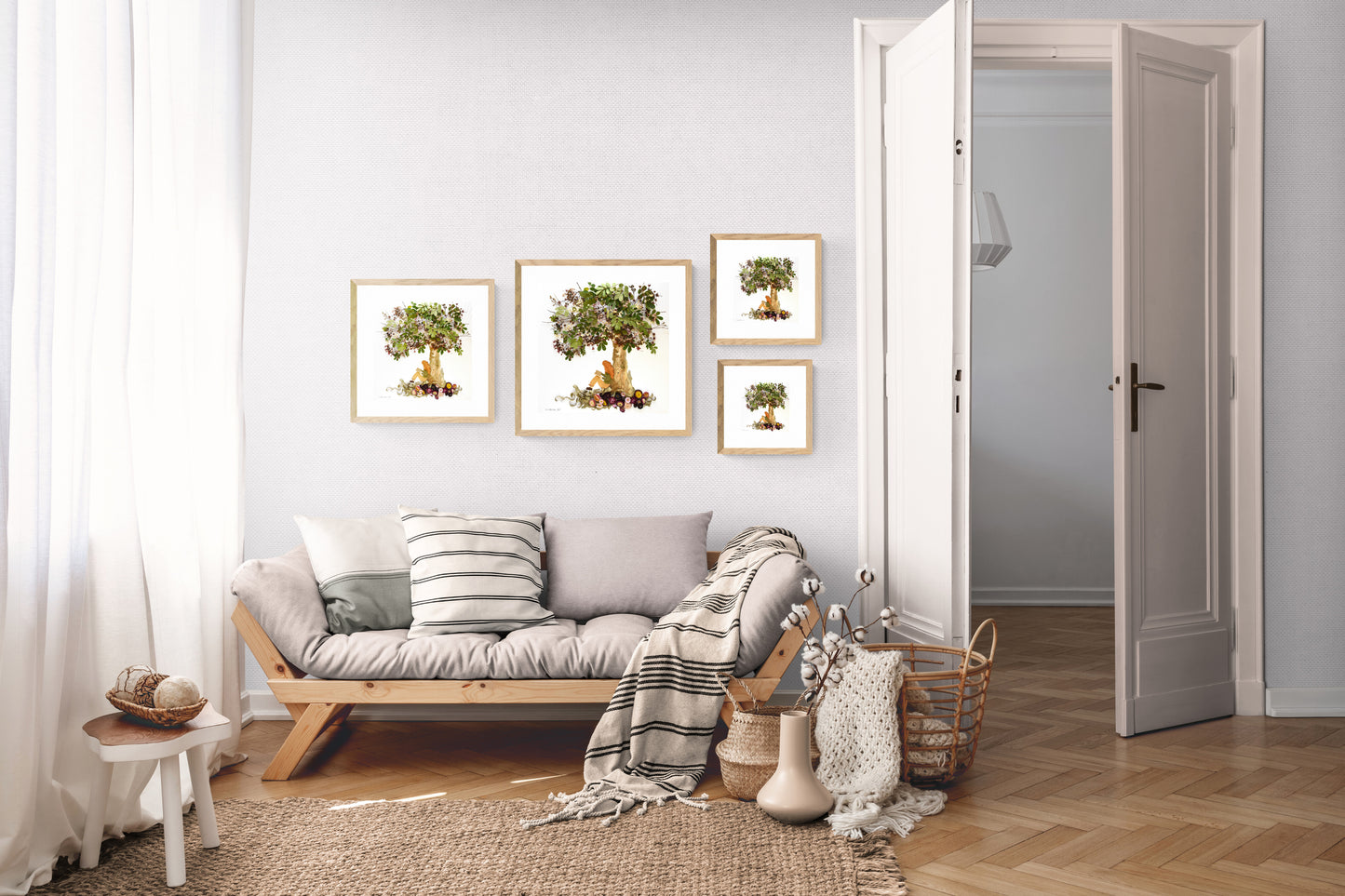 Nature Art print 'Emma's reading tree'