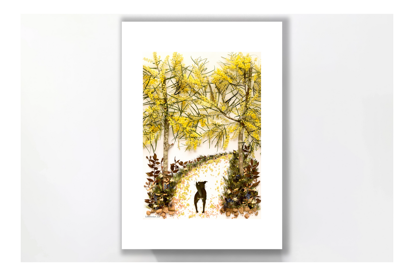 Nature Art print 'George in the wattle'