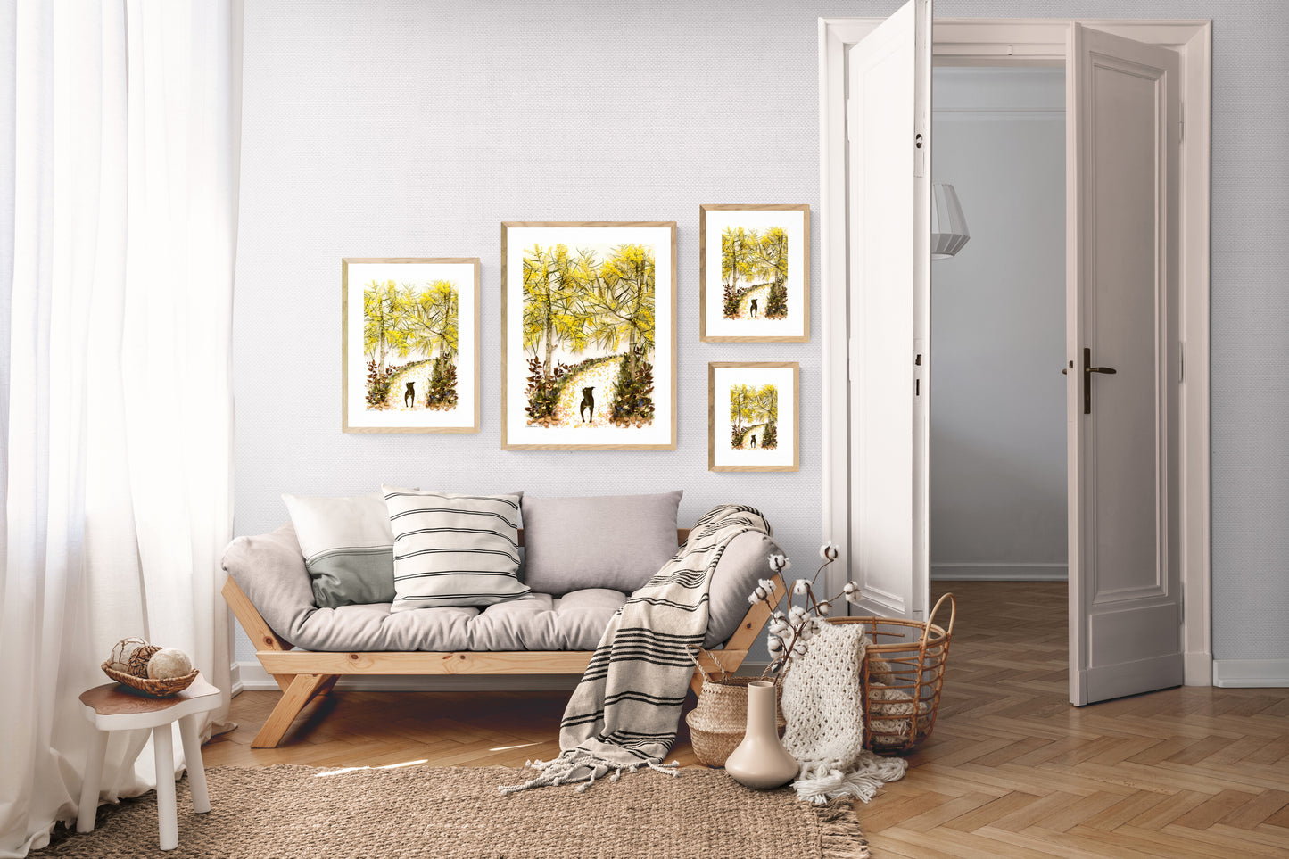 Nature Art print 'George in the wattle'