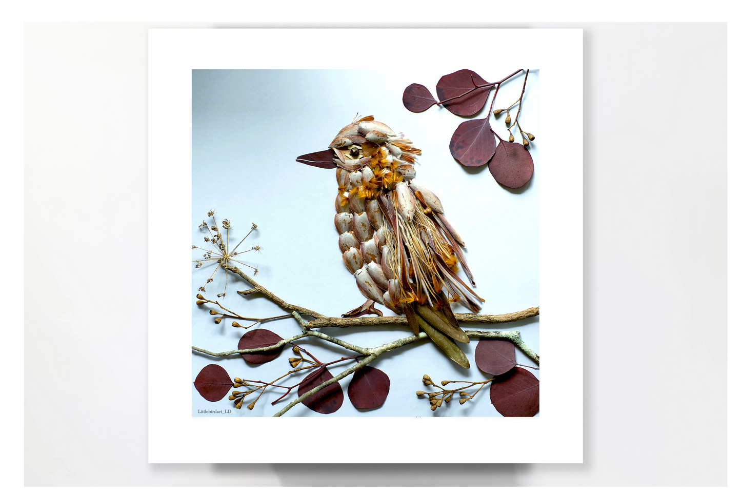 Nature Art print 'Kookaburra and Gums'