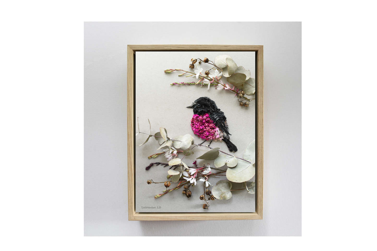 Nature Art print 'Pink Robin'