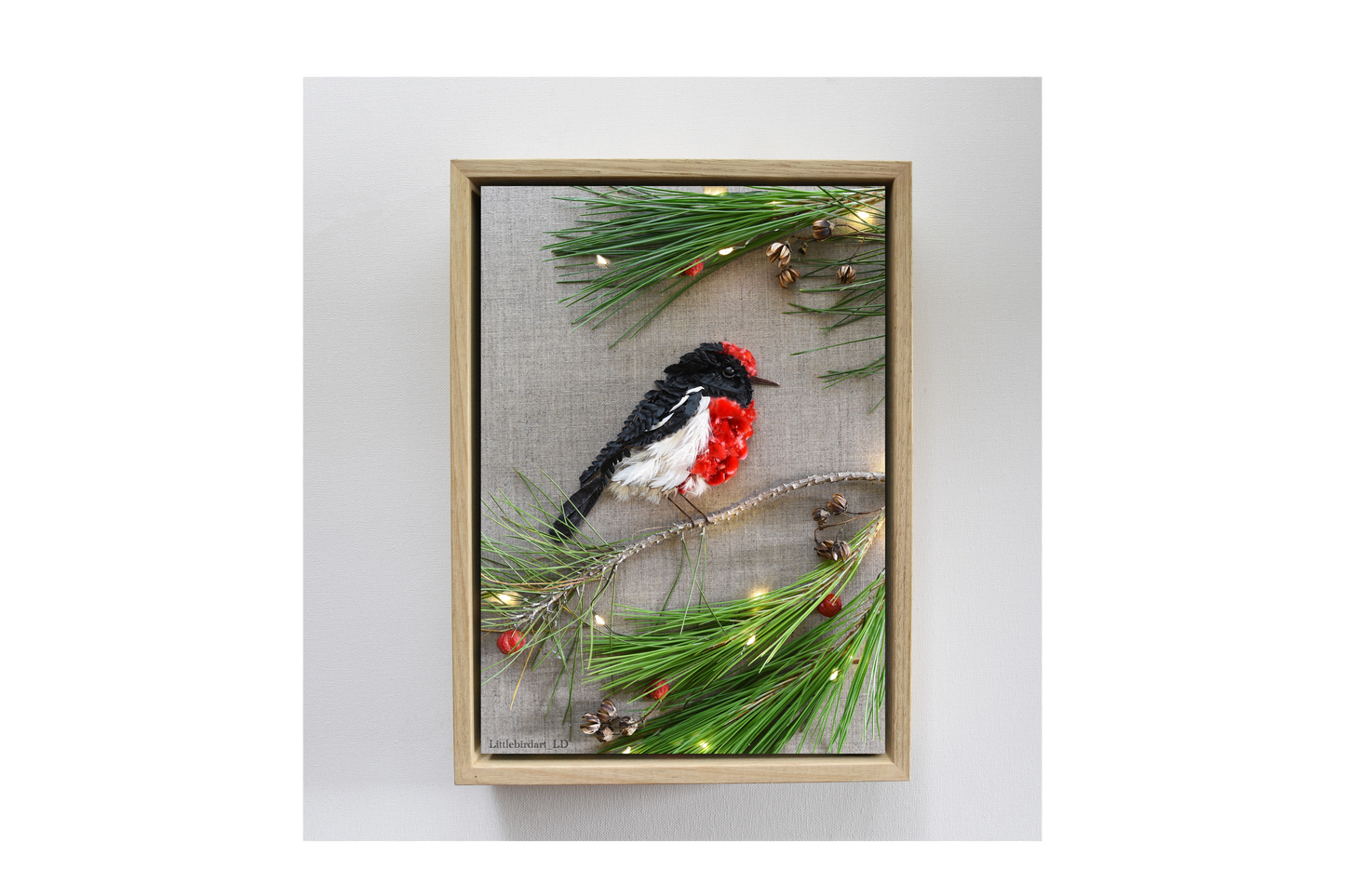 Nature Art print 'Red-capped Robin'