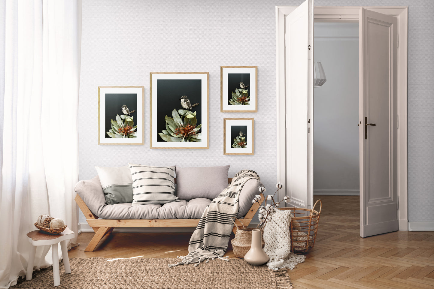 Nature Art print 'White Breasted Robin'