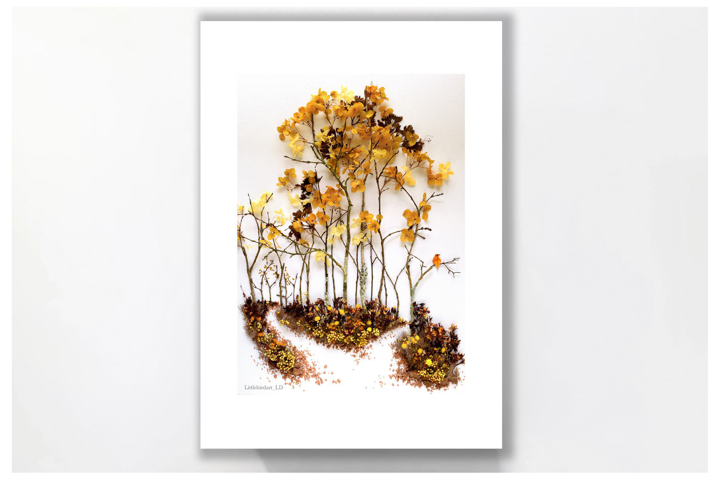 Nature Art Print 'Two Roads in a Yellow Wood'
