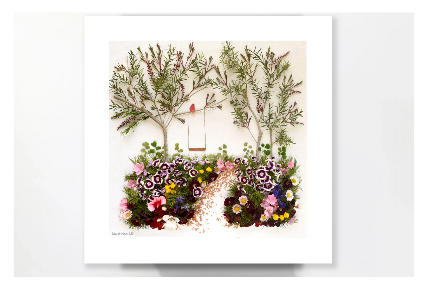 Nature Art print 'Little bird's swing'