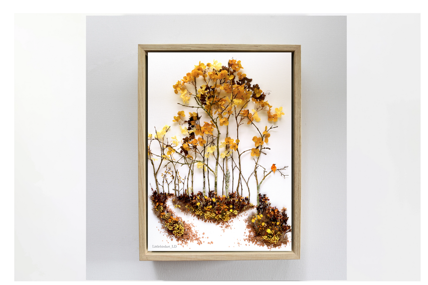 Nature Art Print 'Two Roads in a Yellow Wood'