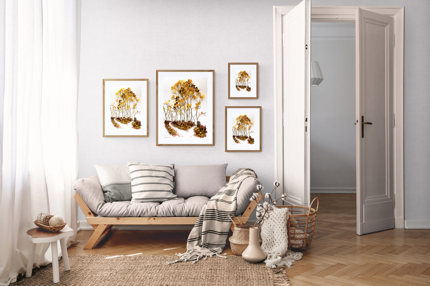 Nature Art Print 'Two Roads in a Yellow Wood'