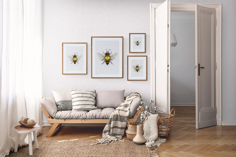 Nature Art print 'Beautiful Bees'