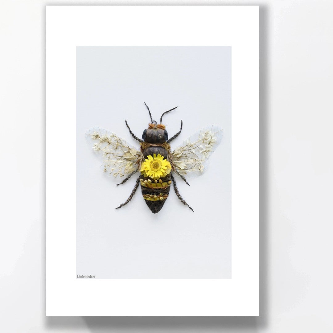 Nature Art print 'Beautiful Bees'
