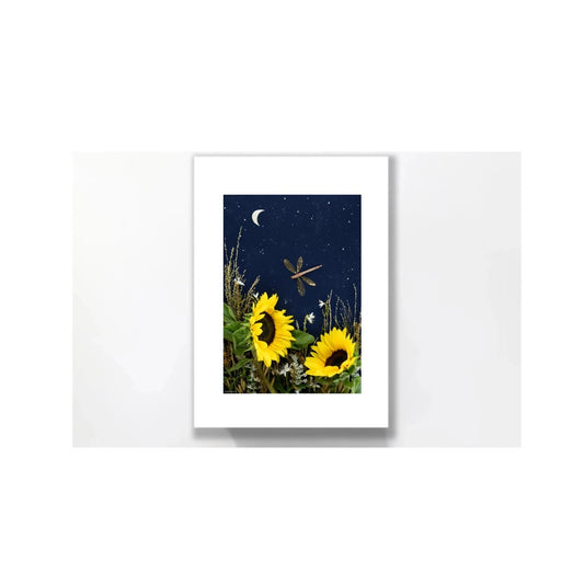 Nature Art print 'Sunflowers in the Night'