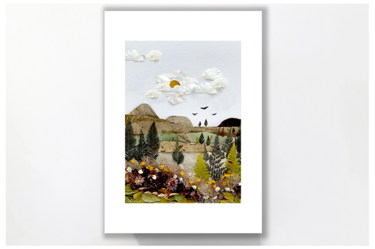 Nature Art print 'Day out in the mountains'