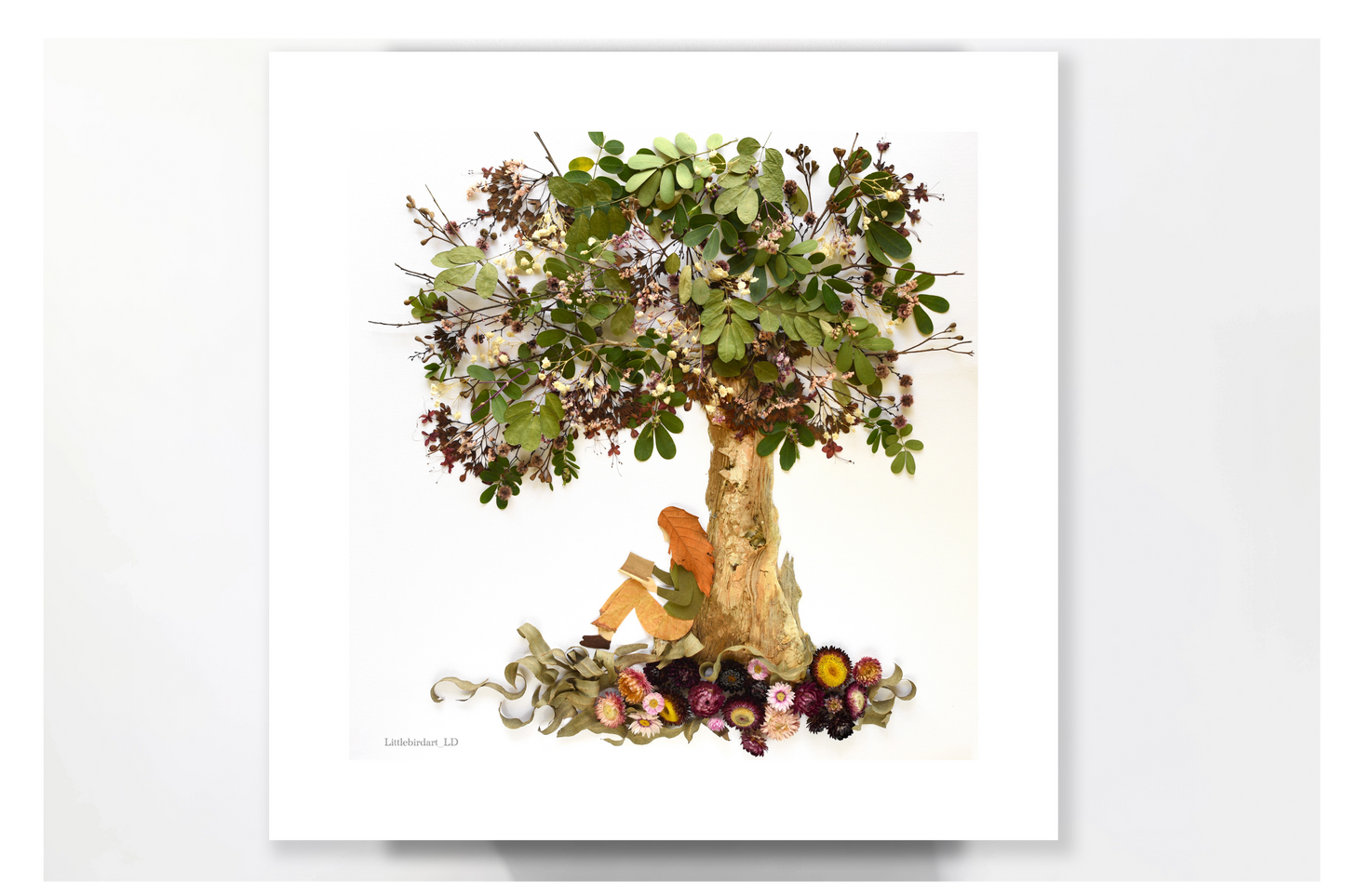 Nature Art print 'Emma's reading tree'