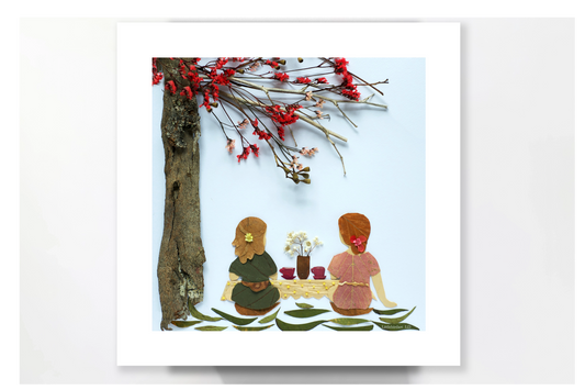 Nature Art print 'Friends and tea'