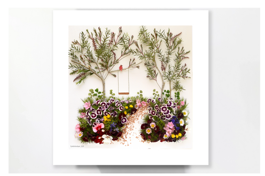 Nature Art print 'Little bird's swing'