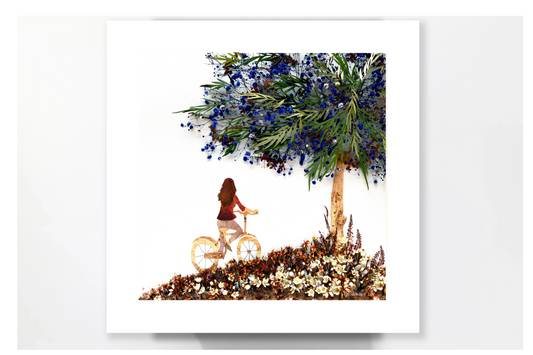 Nature Art print 'Bike ride'